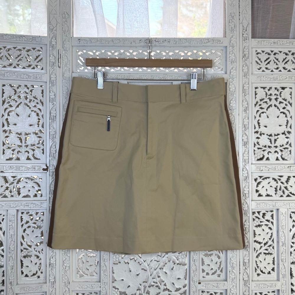 Ralph‎ Lauren Gold Tan SKORT Womens 12 Athletic Work Out Preppy Athleisure